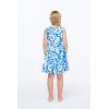 imageGirl Hawaiian Vintage Fit and Flare Dress in Flamingo in LoveClassic Vintage Hibiscus in Blue