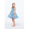 imageGirl Hawaiian Vintage Fit and Flare Dress in Flamingo in LoveClassic Vintage Hibiscus in Blue
