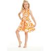 imageGirl Hawaiian Vintage Fit and Flare Dress in Flamingo in LoveClassic Vintage Hibiscus in Orange
