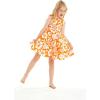 imageGirl Hawaiian Vintage Fit and Flare Dress in Flamingo in LoveClassic Vintage Hibiscus in Orange