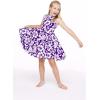 imageGirl Hawaiian Vintage Fit and Flare Dress in Flamingo in LoveClassic Vintage Hibiscus in Purple