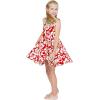 imageGirl Hawaiian Vintage Fit and Flare Dress in Flamingo in LoveClassic Vintage Hibiscus in Red