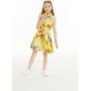 imageGirl Hawaiian Vintage Fit and Flare Dress in Sunset with DolphinShirt Dress in Sunset and Dolphin Yellow