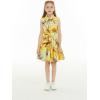 imageGirl Hawaiian Vintage Fit and Flare Dress in Sunset with DolphinShirt Dress in Sunset and Dolphin Yellow