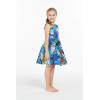 imageGirl Hawaiian Vintage Fit and Flare Dress in Sunset with DolphinSunset With Dolphin in Blue