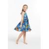 imageGirl Hawaiian Vintage Fit and Flare Dress in Sunset with DolphinSunset With Dolphin in Blue