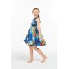 imageGirl Hawaiian Vintage Fit and Flare Dress in Sunset with DolphinSunset With Dolphin in Blue