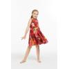 imageGirl Hawaiian Vintage Fit and Flare Dress in Sunset with DolphinSunset With Dolphin in Red