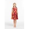 imageGirl Hawaiian Vintage Fit and Flare Dress in Sunset with DolphinSunset With Dolphin in Red