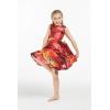 imageGirl Hawaiian Vintage Fit and Flare Dress in Sunset with DolphinSunset With Dolphin in Red