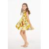 imageGirl Hawaiian Vintage Fit and Flare Dress in Sunset with DolphinSunset With Dolphin in Yellow