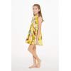 imageGirl Hawaiian Vintage Fit and Flare Dress in Sunset with DolphinSunset With Dolphin in Yellow