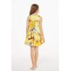 imageGirl Hawaiian Vintage Fit and Flare Dress in Sunset with DolphinSunset With Dolphin in Yellow