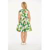imageGirl Hawaiian Vintage Fit and Flare Dress in Vintage Tropical ToileBird of Paradise White