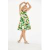 imageGirl Hawaiian Vintage Fit and Flare Dress in Vintage Tropical ToileBird of Paradise White