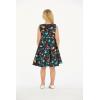 imageGirl Hawaiian Vintage Fit and Flare Dress in Vintage Tropical ToileFlamingo Party Black