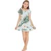 imageGirl Hawaiian Short Sleeve Simple Muumuu Ruffle Dress in Wispy CereusWispy Cereus Light Blue