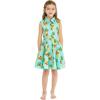imageGirl Hawaiian Vintage Fit and Flare Dress in Flamingo in LoveShirt Dress in Pineapple Skull Turquoise