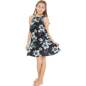 imageGirl Hawaiian Round Neck with Ruffle Dress in Day Dream BloomMidnight Bloom