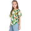 imageGirl Elastic Strap Hawaiian Luau Poncho Top in Classic Hibiscus BlueBird of Paradise