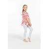 imageGirl Elastic Strap Hawaiian Luau Poncho Top in Classic Hibiscus BlueClassic Hibiscus Red