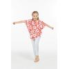 imageGirl Elastic Strap Hawaiian Luau Poncho Top in Classic Hibiscus BlueClassic Hibiscus Red