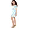 imageGirl Hawaiian Short Sleeve Simple Muumuu Ruffle Dress in Pacific PalmPacific Palm Cream