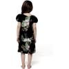 imageGirl Hawaiian Short Sleeve Simple Muumuu Ruffle Dress in Pineapple GardenPineapple Garden Black