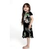 imageGirl Hawaiian Short Sleeve Simple Muumuu Ruffle Dress in Pineapple GardenPineapple Garden Black