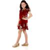 imageGirl Hawaiian Short Sleeve Simple Muumuu Ruffle Dress in Pineapple GardenPineapple Garden Burgundy