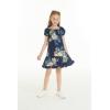imageGirl Hawaiian Short Sleeve Simple Muumuu Ruffle Dress in Pineapple GardenPineapple Garden Navy