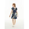 imageGirl Hawaiian Short Sleeve Simple Muumuu Ruffle Dress in Pineapple GardenPineapple Garden Navy