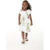 imageGirl Hawaiian Short Sleeve Simple Muumuu Ruffle Dress in Pineapple GardenPineapple Garden White