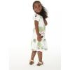 imageGirl Hawaiian Short Sleeve Simple Muumuu Ruffle Dress in Pineapple GardenPineapple Garden White