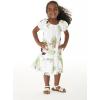 imageGirl Hawaiian Short Sleeve Simple Muumuu Ruffle Dress in Pineapple GardenPineapple Garden White