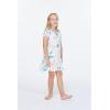 imageGirl Hawaiian Short Sleeve Simple Muumuu Ruffle Dress in Sandy BeachSandy Beach