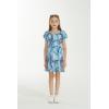 imageGirl Hawaiian Short Sleeve Simple Muumuu Ruffle Dress in Sandy BeachSimply Blue Leaf