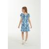 imageGirl Hawaiian Short Sleeve Simple Muumuu Ruffle Dress in Sandy BeachSimply Blue Leaf