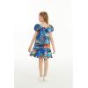 imageGirl Hawaiian Simple Muumuu Dress in Sunset and DolphinSunset and Dolphin Blue