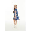 imageGirl Hawaiian Simple Muumuu Dress in Sunset and DolphinSunset and Dolphin Blue