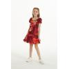 imageGirl Hawaiian Simple Muumuu Dress in Sunset and DolphinSunset and Dolphin Red