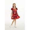 imageGirl Hawaiian Simple Muumuu Dress in Sunset and DolphinSunset and Dolphin Red