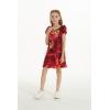 imageGirl Hawaiian Simple Muumuu Dress in Sunset and DolphinSunset and Dolphin Red