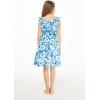 imageGirl Luau Wrap Ruffle Dress in Classic Red HibiscusClassic Blue Hibiscus