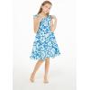 imageGirl Luau Wrap Ruffle Dress in Classic Red HibiscusClassic Blue Hibiscus