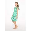 imageGirl Luau Wrap Ruffle Dress in Classic Red HibiscusClassic Green Hibiscus