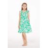 imageGirl Luau Wrap Ruffle Dress in Classic Red HibiscusClassic Green Hibiscus