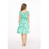 imageGirl Luau Wrap Ruffle Dress in Classic Red HibiscusClassic Green Hibiscus