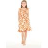 imageGirl Luau Wrap Ruffle Dress in Classic Red HibiscusClassic Orange Hibiscus