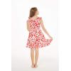 imageGirl Luau Wrap Ruffle Dress in Classic Red HibiscusClassic Red Hibiscus